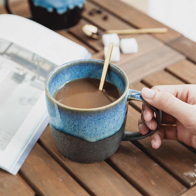 Creative Retro Mug, Coffee Cup, Ceramic Cup, Minimalist Breakfast Cup, Milk and Oatmeal Cup, Water Cup, Tea Cup