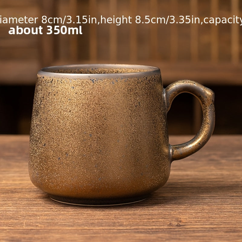 Kiln-Glazed Ceramic Coffee Mug with Unique Reactive Glaze, Each Cup One-Of-A-Kind. Perfect for Coffee, Tea, Milk, Beer And Pour-Over. Stunning Latte Art Ready. Best Gift for Christmas, Valentine's Day, Easter, Birthday And Office