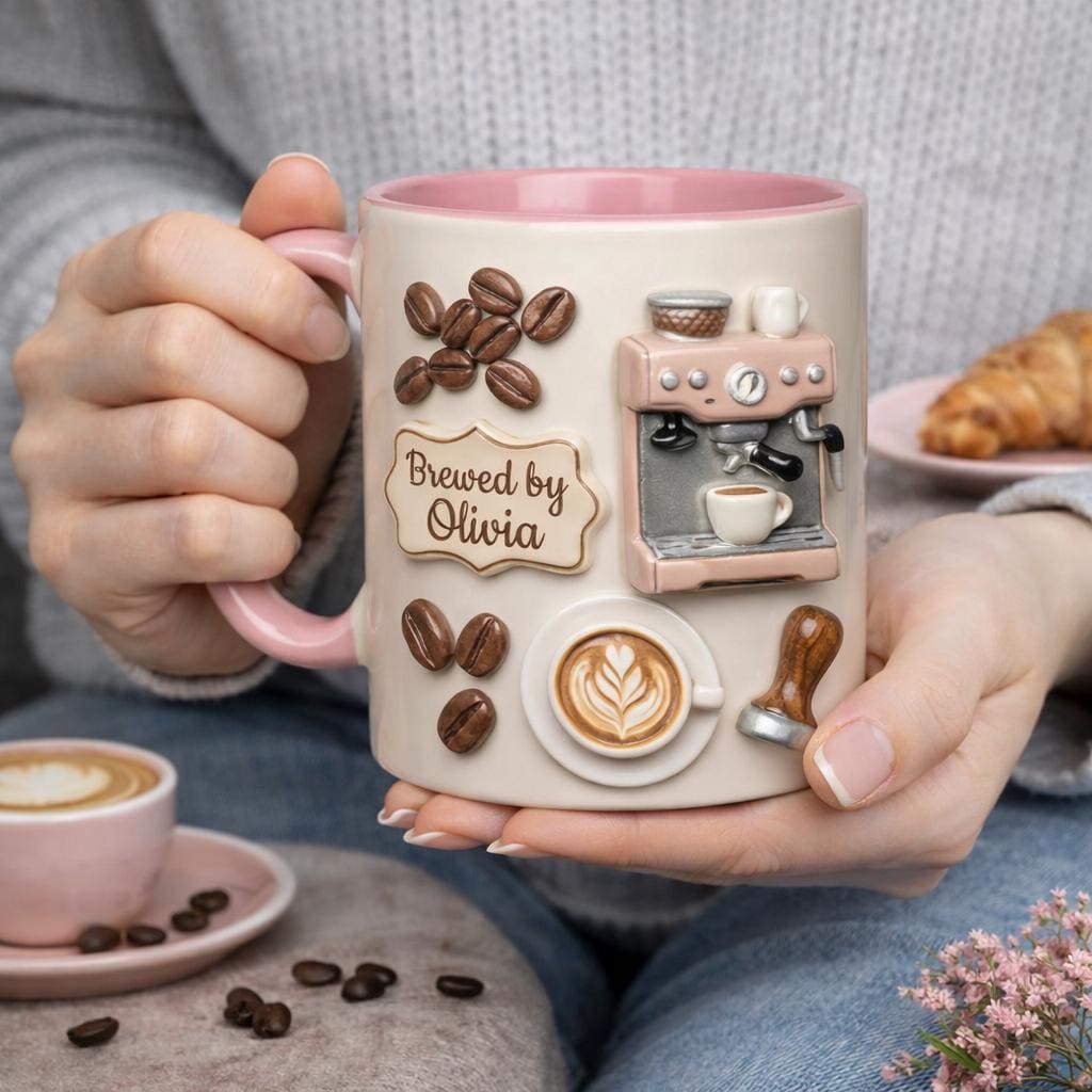 Personalized Hobby Mug, Custom Name Coffee Mug, Gardening Art Sewing Mug, Unique Gift for Her Him