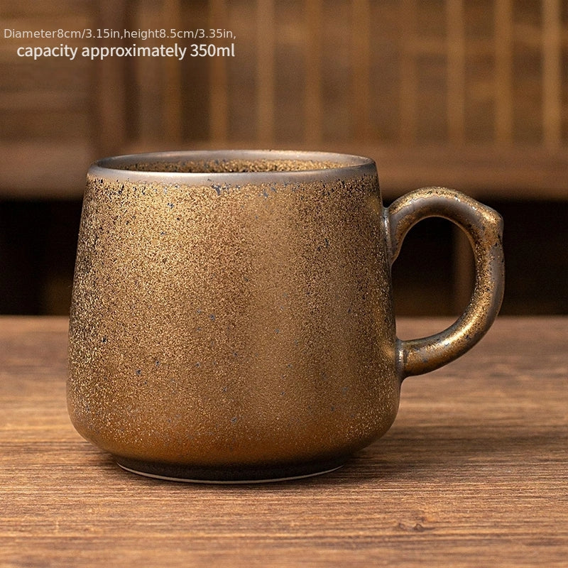 Kiln-Glazed Ceramic Coffee Mug with Unique Reactive Glaze, Each Cup One-Of-A-Kind. Perfect for Coffee, Tea, Milk, Beer And Pour-Over. Stunning Latte Art Ready. Best Gift for Christmas, Valentine's Day, Easter, Birthday And Office